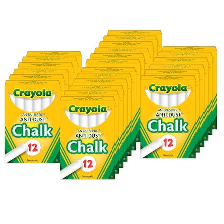 Crayola Anti-Dust Chalk, White, PK288 BIN501402BN